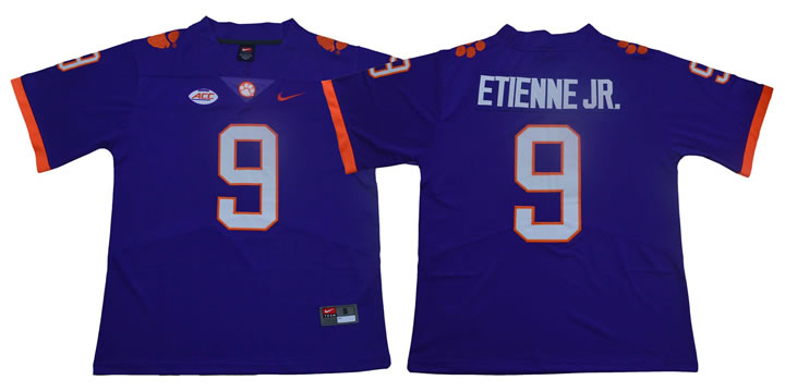 Clemson Tigers 9 Travis Etienne Jr. Purple Nike College Football Jersey,We sell and wholesale Clemson Tigers 9 Travis Etienne Jr. Purple Nike College Football Jersey on line form chian!